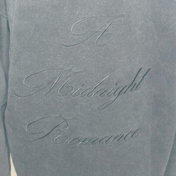 Club Paradise "A Midnight Romance" Faded Black Cotton Hoodie Mens Large - Picture 6 of 11